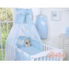 Set Biancheria Notte 7 parti Para Bambino Blu Fiori Fiori Cuori