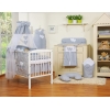 Set Biancheria Notte 7 parti Para Bambino Grigio Pois Bianchi Cuori