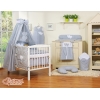 Set Biancheria Notte 7 parti Para Bambino Grigio Pois Bianchi Cuori