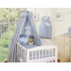 Set Biancheria Notte 7 parti Para Bambino Grigio Pois Bianchi Cuori