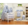 Set Biancheria Notte 7 parti Para Bambino Grigio Pois Bianchi Cuori