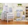 Set Biancheria Notte 7 parti Para Bambino Grigio Pois Bianchi Cuori