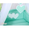 Set Biancheria Notte 7 parti Para Bambino Menta Cuori