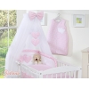 Set Biancheria Notte 7 parti Para Bambino Rosa a Scacchi Cuori
