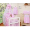 Set Biancheria Notte 7 parti Para Bambino Rosa Pois Bianchi Cuori