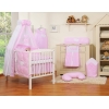 Set Biancheria Notte 7 parti Para Bambino Rosa Pois Bianchi Cuori