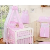 Set Biancheria Notte 7 parti Para Bambino Rosa Pois Bianchi Cuori