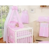 Set Biancheria Notte 7 parti Para Bambino Rosa Pois Bianchi Cuori