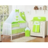 Set Biancheria Notte 7 parti Para Bambino Verde Pois Bianchi Cuori