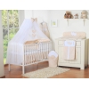 Set Biancheria Notte 7 parti Para Neonato Beige Pois Bianchi Cuori
