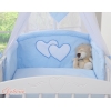 Set Biancheria Notte 7 parti Para Neonato Blu Cuori