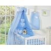 Set Biancheria Notte 7 parti Para Neonato Blu Cuori