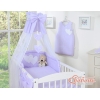 Set Biancheria Notte 7 parti Para Neonato Lilla Pois Bianchi Cuori