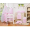 Set Biancheria Notte 7 parti Para Neonato Rosa a Strisce Cuori