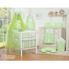 Set Biancheria Notte 7 parti Para Neonato Verde Cuori