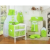 Set Biancheria Notte 7 parti Para Neonato Verde Pois Bianchi Cuori