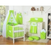 Set Biancheria Notte 7 parti Para Neonato Verde Pois Bianchi Cuori