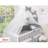 Set Biancheria Notte Para Neonato 11 parti Antracite Cuori