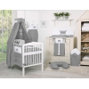 Set Biancheria Notte Para Neonato 11 parti Antracite Little Prince/Princess