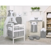 Set Biancheria Notte Para Neonato 11 parti Antracite Little Prince/Princess