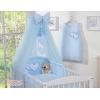 Set Biancheria Notte Para Neonato 11 parti Blu Cuori