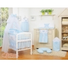 Set Biancheria Notte Para Neonato 11 parti Blu Little Prince/Princess