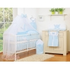 Set Biancheria Notte Para Neonato 11 parti Blu Little Prince/Princess