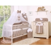 Set Biancheria Notte Para Neonato 11 parti Marrone Pois Bianchi Cuori
