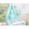 Set Biancheria Notte Para Neonato 11 parti Menta Little Prince/Princess