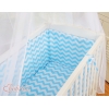 Set Biancheria per Culla da Agganciare al Letto 6 parti Blu