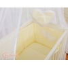 Set Biancheria per Culla da Agganciare al Letto 6 parti Creme Cuori