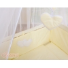 Set Biancheria per Culla da Agganciare al Letto 6 parti Creme Cuori