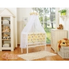 Set Biancheria per Culla da Agganciare al Letto 6 parti Creme Gufi