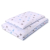 Set Biancheria per Lettino 100x135 2 parti - Mini Grigio Blu Stelle
