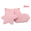 Set di 3 Cuscini a Forma di Stella, Quadrato e Cuore Rosa Scuro