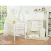 Set di Biancheria da Culla con Zanzariera 5 parti Creme Cuori