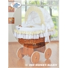 Set di Biancheria da Letto di Ricambio per Culla in Vimini Creme