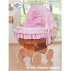 Set di Biancheria per Culla con Cappottina 4 parti Rosa