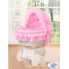 Set di Biancheria per Culla con Cappottina 4 parti Rosa