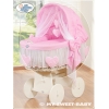 Set di Biancheria per Culla con Cappottina 4 parti Rosa