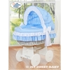 Set di Biancheria per Culla con Cappuccio 4 parti Blu Ragazzo