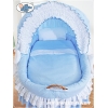 Set di Biancheria per Culla con Cappuccio 4 parti Blu Ragazzo