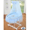 Set di Biancheria per Culla in Vimini 4 parti Blu