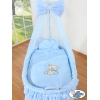 Set di Biancheria per Culla in Vimini 4 parti Blu