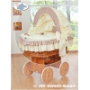 Set di Biancheria per Culla in Vimini 4 parti Creme
