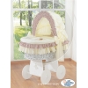 Set di Biancheria per Culla in Vimini 4 parti Creme
