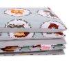Set Doppia Faccia Biancheria da Letto 140x200cm 2 parti - Junior Menta Piccoli Animali
