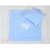 Set Lenzuola per Carrozzina 2 parti Blu a Scacchi Cuori