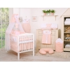 Set Lenzuolo Culla con Baldacchino 7 parti Rosa Cipria Little Prince/Princess