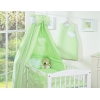 Set Lenzuolo Culla con Baldacchino 7 parti Verde Cuori